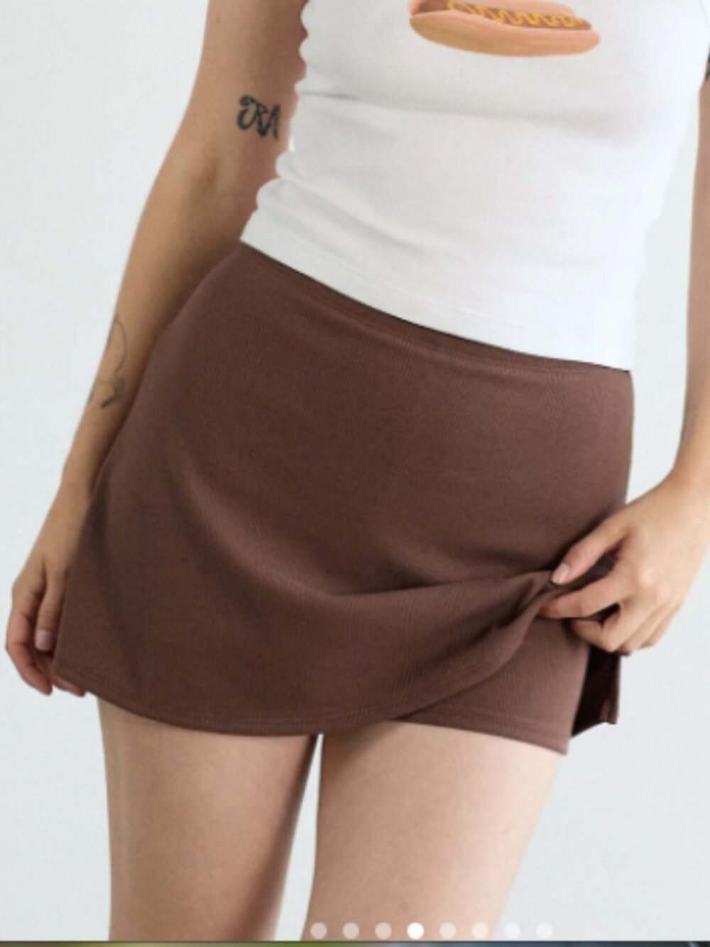 Darcy Skort - RIB - Chocolate - XS and 3XL only